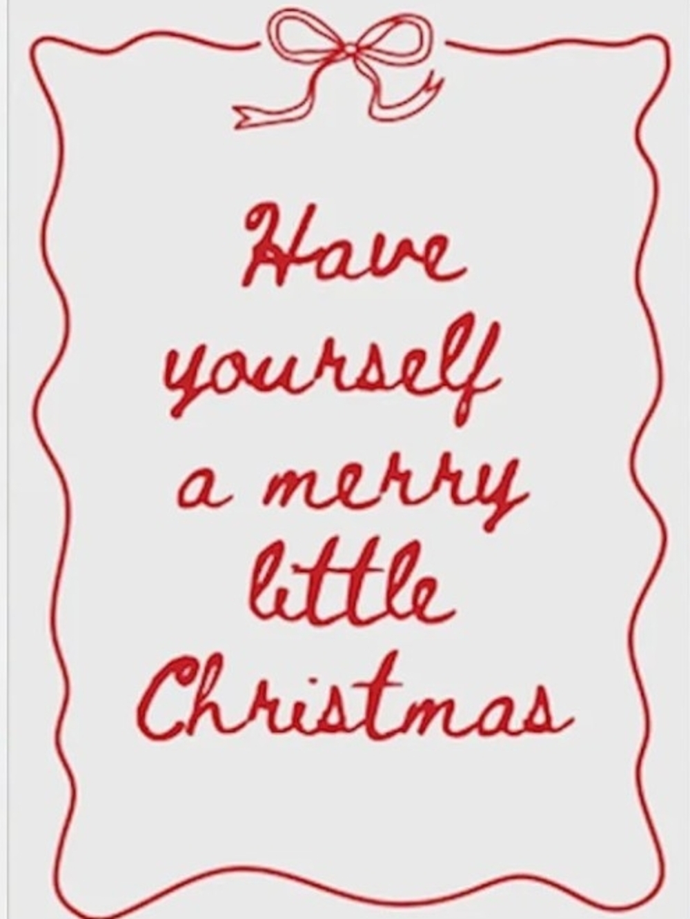 Holiday Greeting Wall Art - Red "Have Yourself a Merry Little Christmas" 8x10
